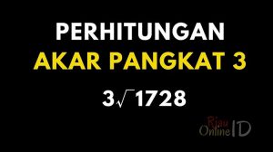 Cara Menghitung Akar Pangkat 3