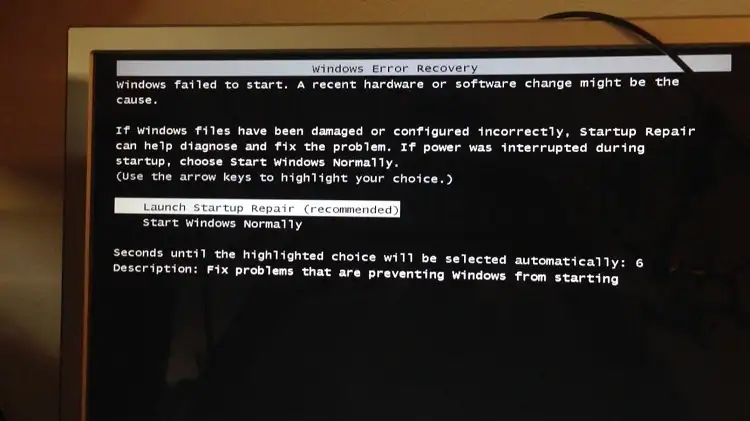 Cara Mengatasi Windows Error Recovery Windows 7 Failed To Start
