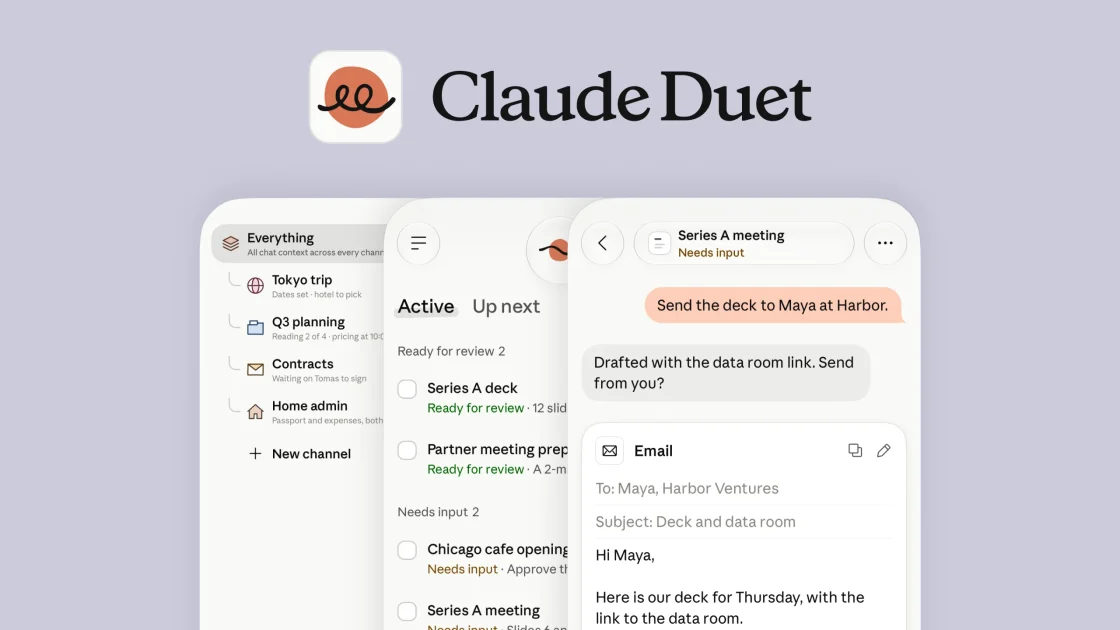 Anthropic Rilis Claude Duet, Aplikasi AI Agen Profesional