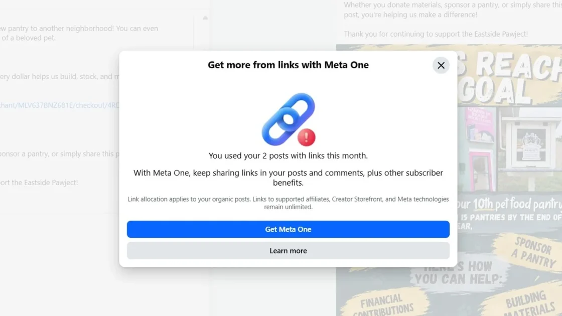 Meta Batasi Tautan di Facebook, Akun Nirlaba Terdampak