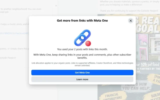 Meta Batasi Tautan di Facebook, Akun Nirlaba Terdampak