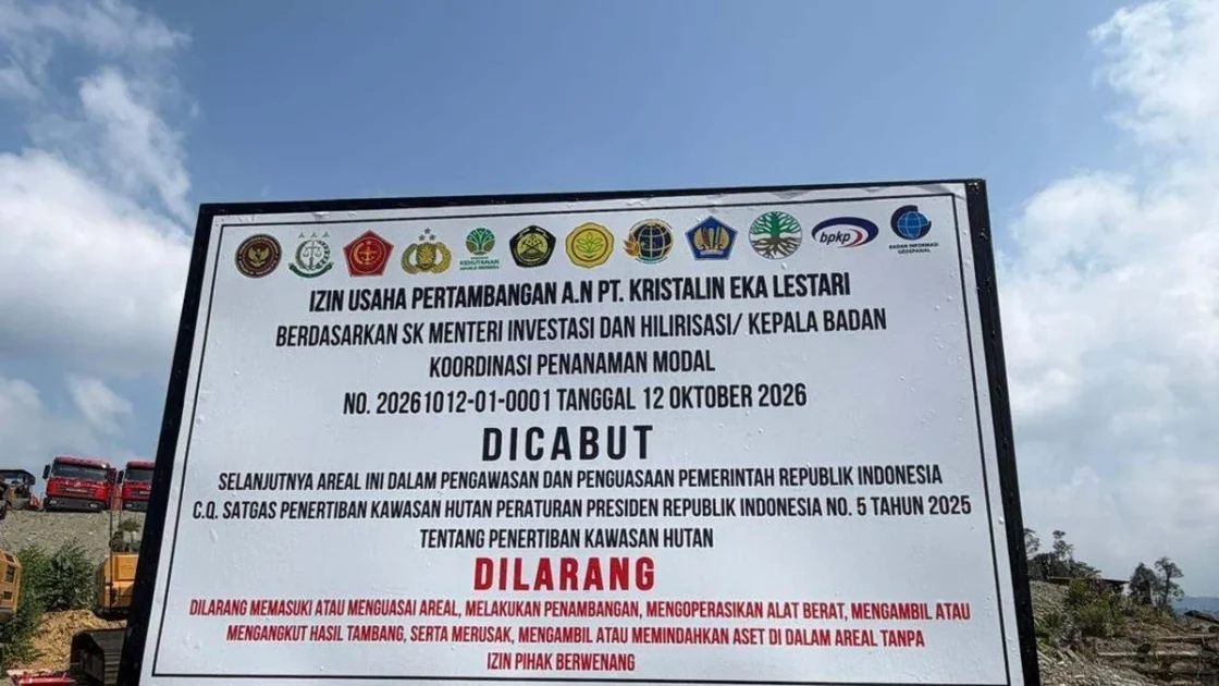 IUP PT Kristalin Ekalestari di Papua Resmi Dicabut Pemerintah