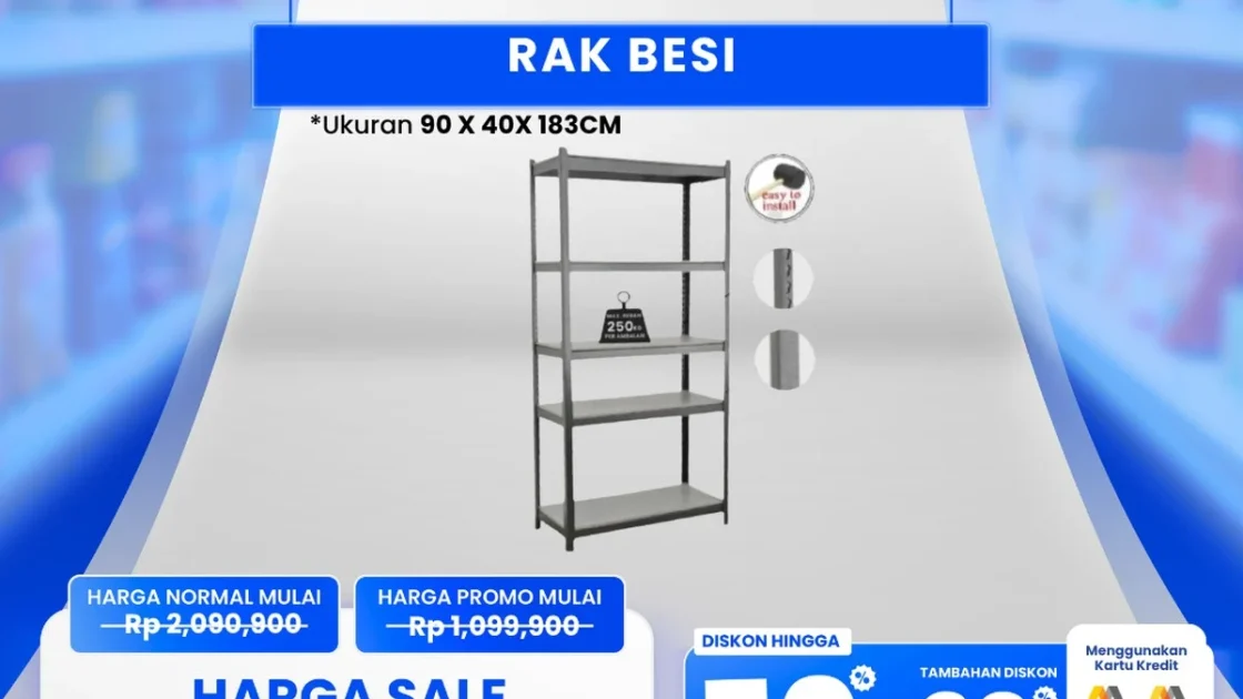 Rak Besi Diskon Besar di Transmart Full Day Sale Hari Ini