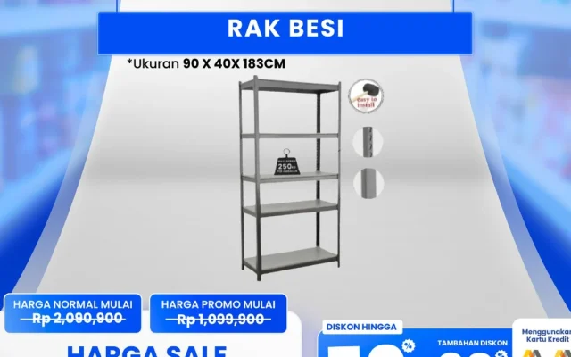 Rak Besi Diskon Besar di Transmart Full Day Sale Hari Ini